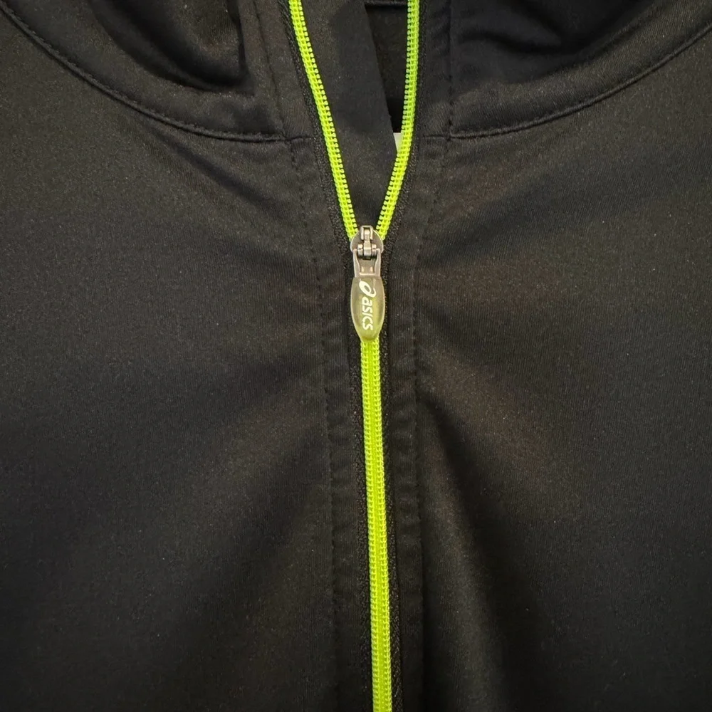 ASICS Men's Performance Jacket in Black with Lime Highlights